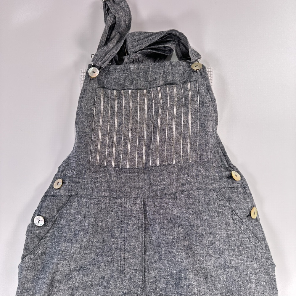 Goddess Gear Womens Hemp Organic Cotton Bib Overalls Wide Leg M - Picture 3 of 13